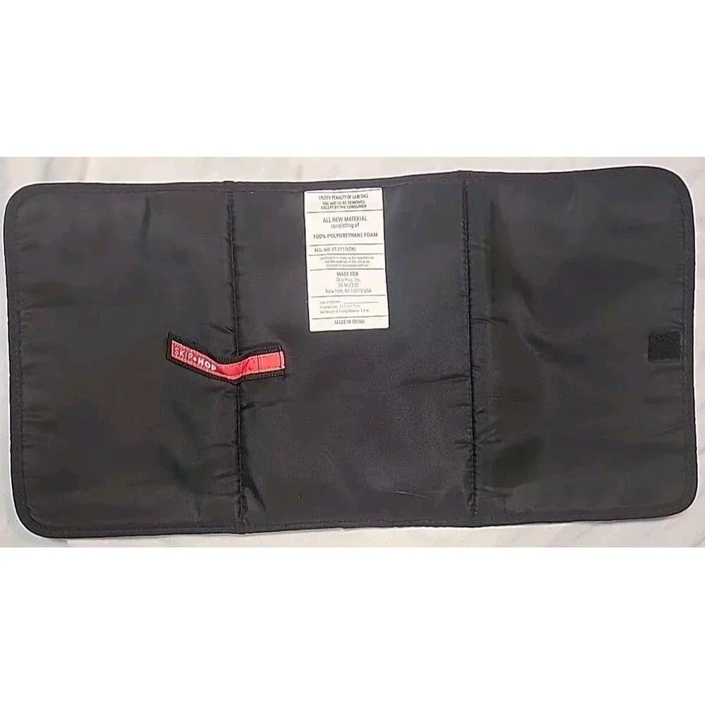 Skip Hop Forma Quilted Diaper Backpack Bag-Black/Teal-Changing Pad-Mesh Wipe Bag